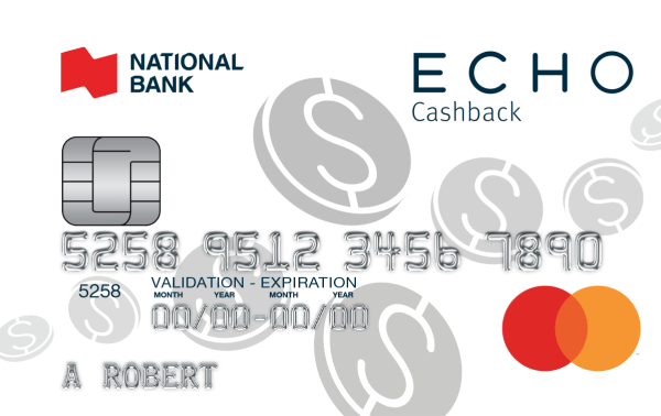 National Bank ECHO Cashback Mastercard credit card